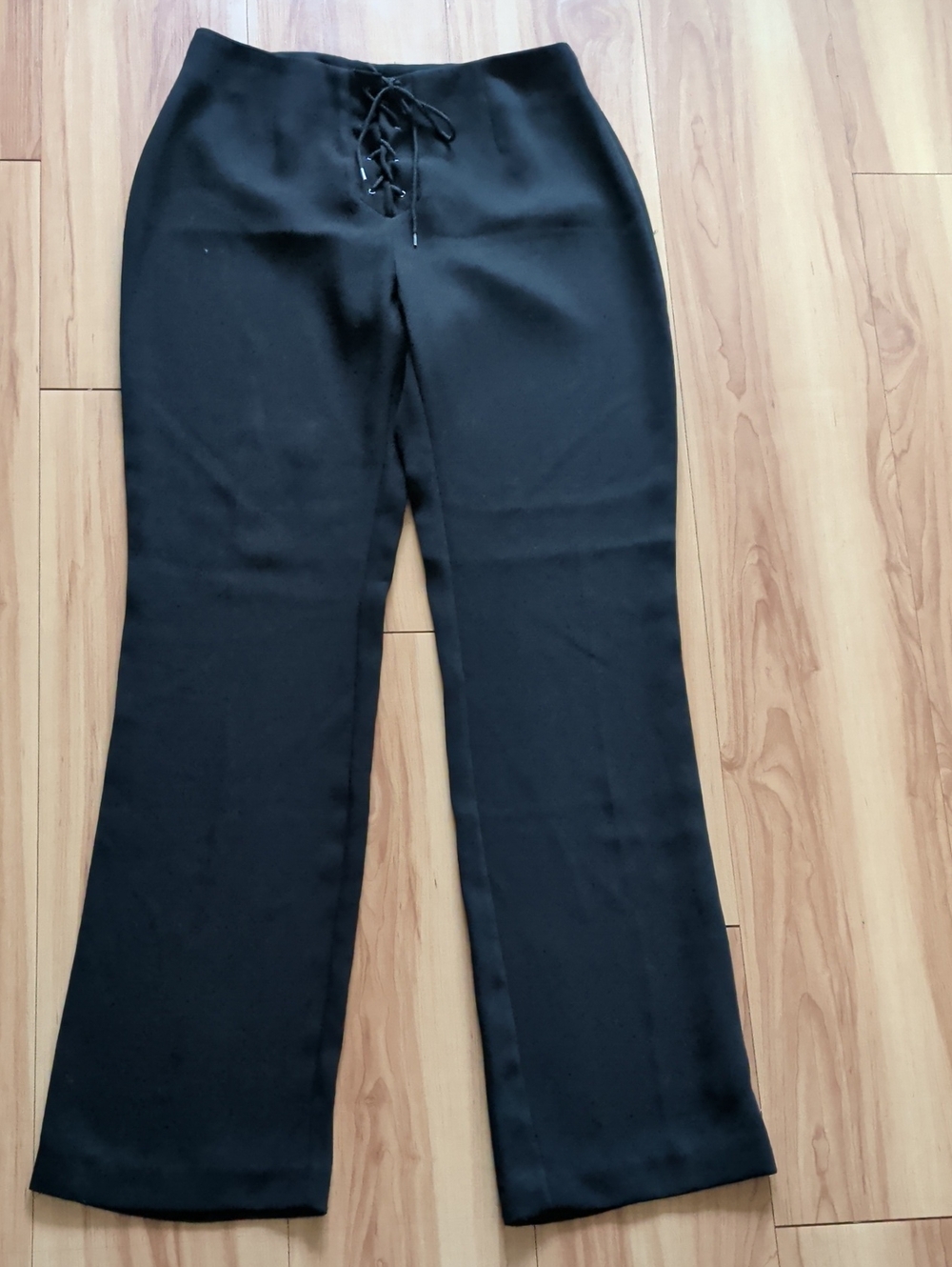 Vintage Club Monica Black Lace-Up Front Bootcut Pants... Bringing Back The 90's